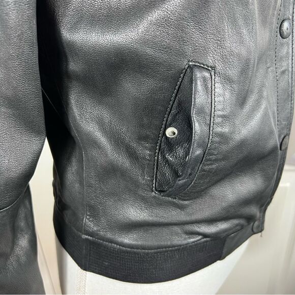 Maison Scotch Leather Bomber Jacket - Picture 9 of 13